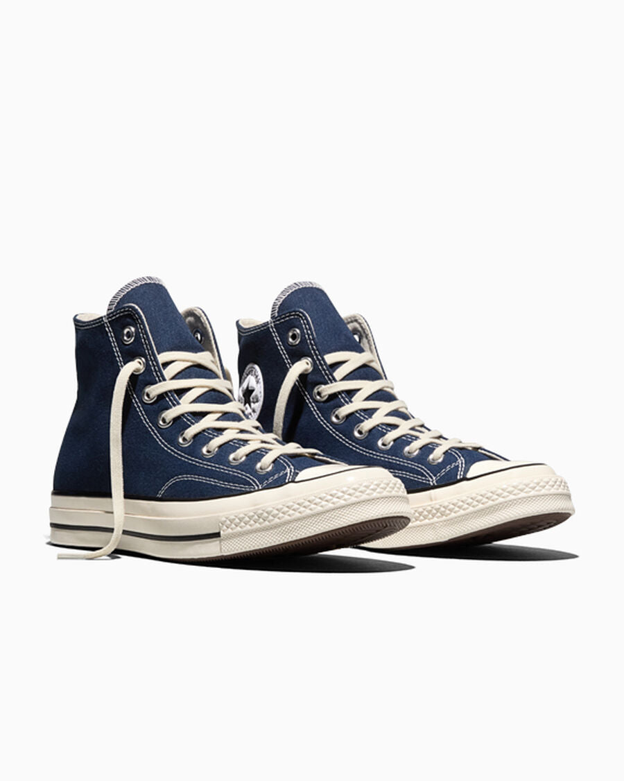 Heavyweight Canvas High Top Sneaker - Black - Obsidian Blue/Egret/Black