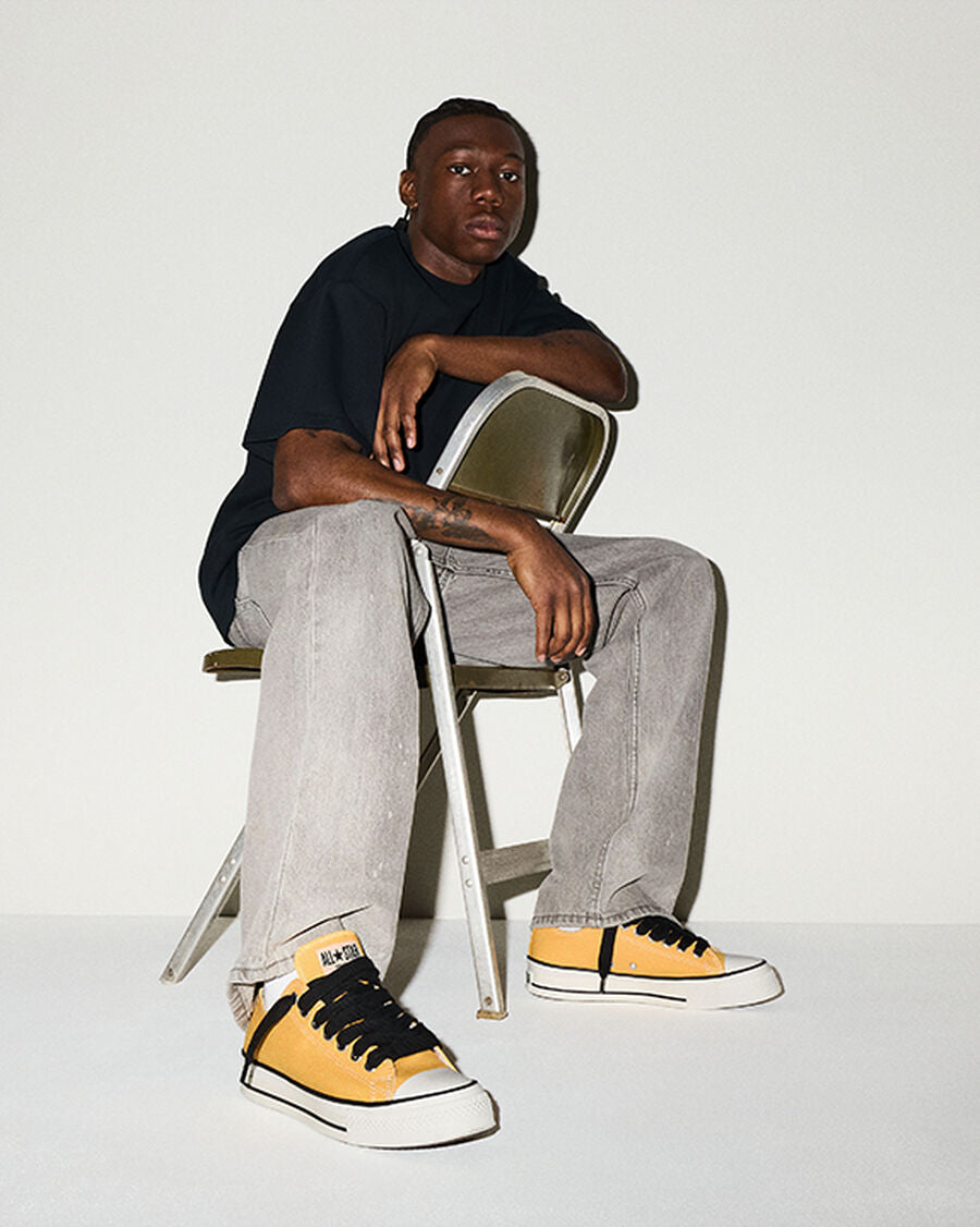 Canvas Low-Top Sneaker - Gold Palm - Gold Palm/Vintage White/Black
