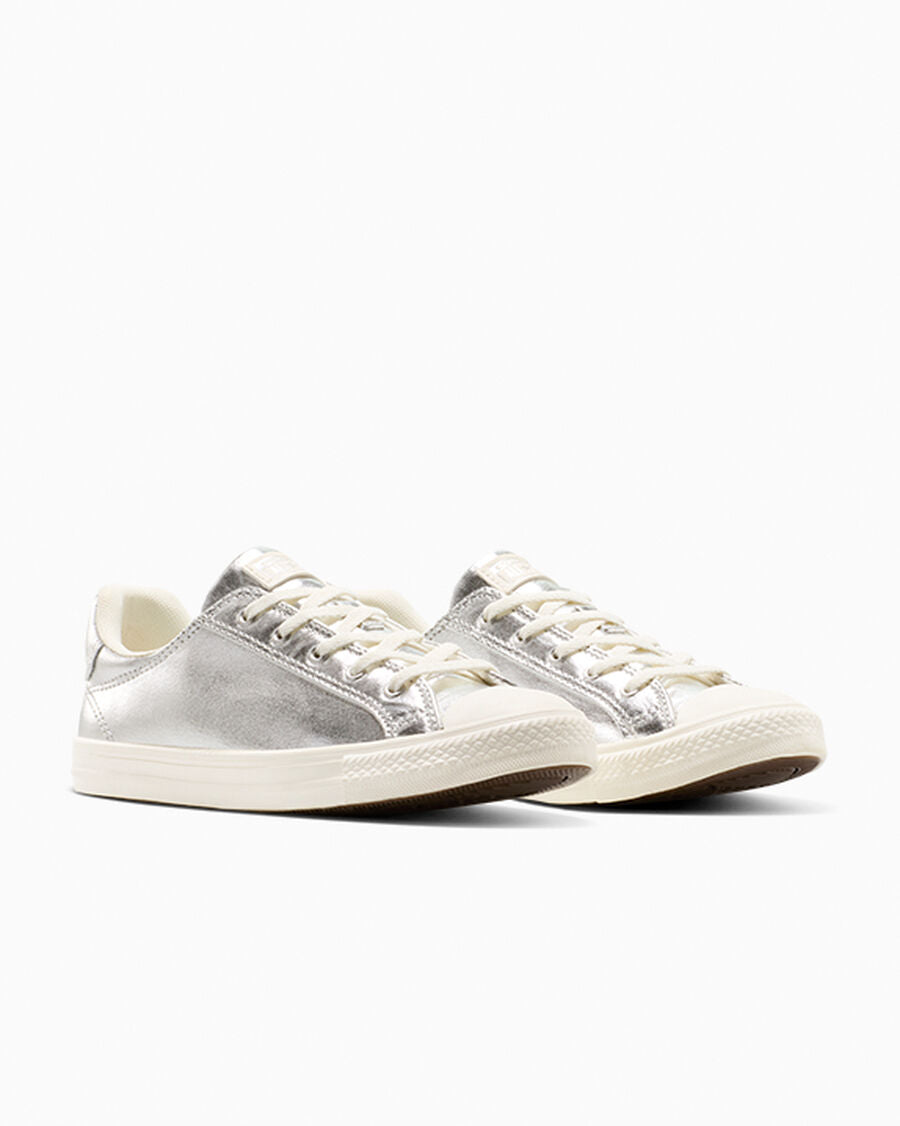 Women's Metallic Canvas Low Top Sneaker
