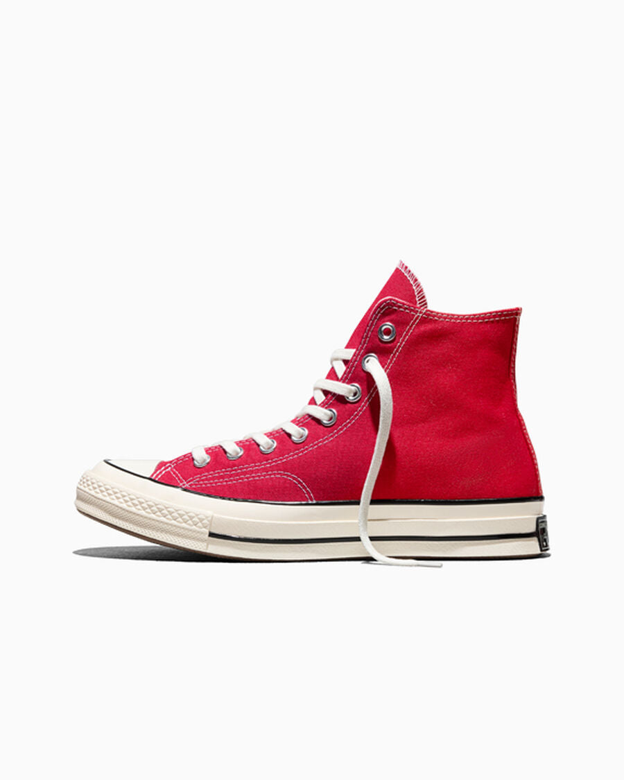 Heavyweight Canvas High Top Sneaker - Black - Enamel Red/Egret/Black
