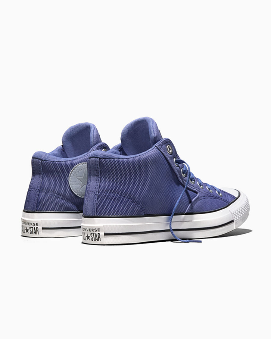 Canvas Mid Top Sneaker - Indigo Storm/Light Grey/White