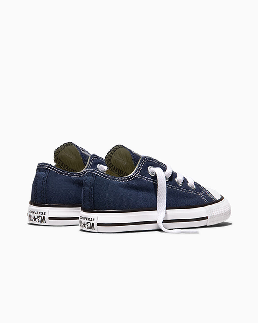 Canvas Low Top Sneaker - Black - Navy