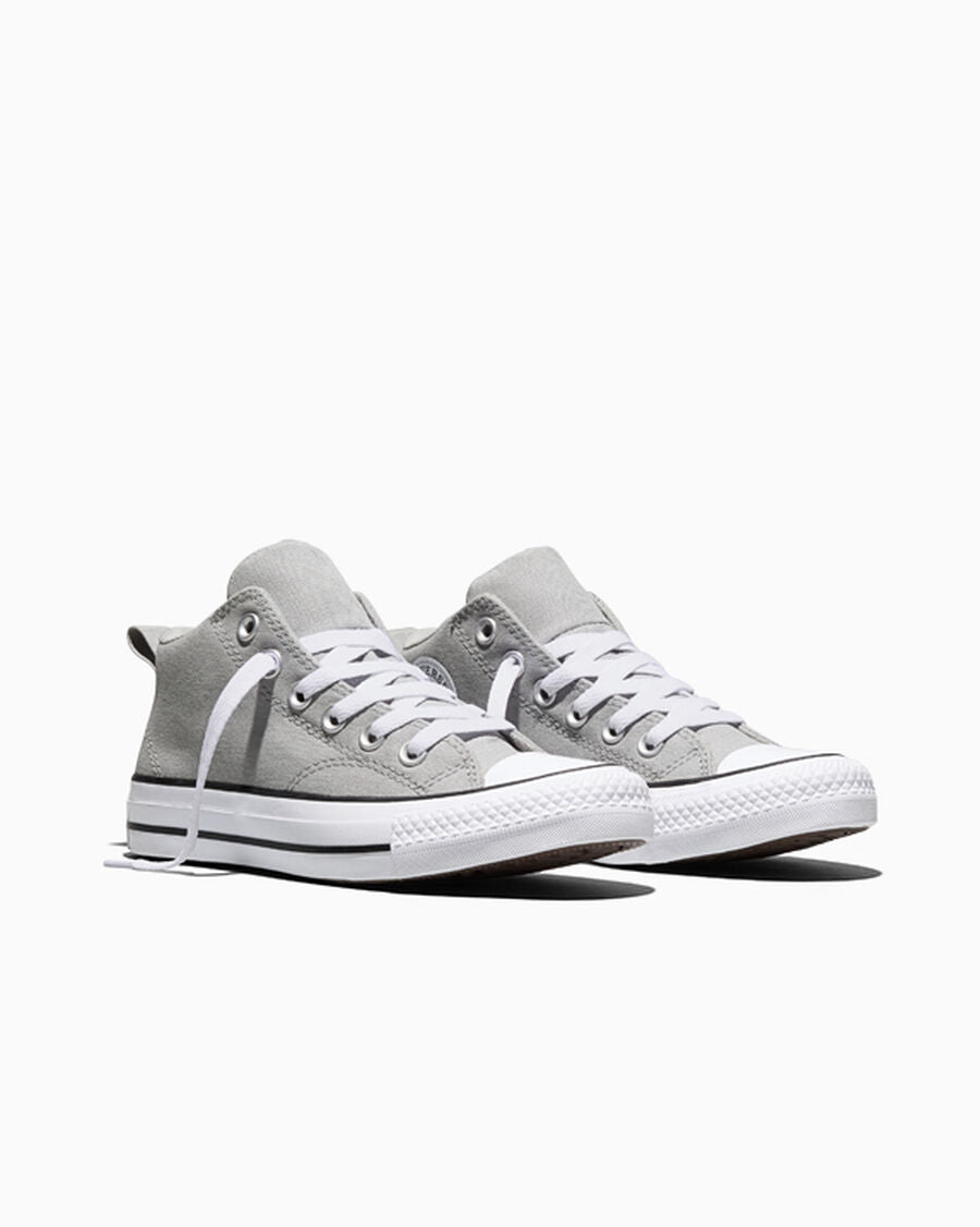Kids' Canvas Mid-Top Sneaker - Grey - Grey Area/White/Black
