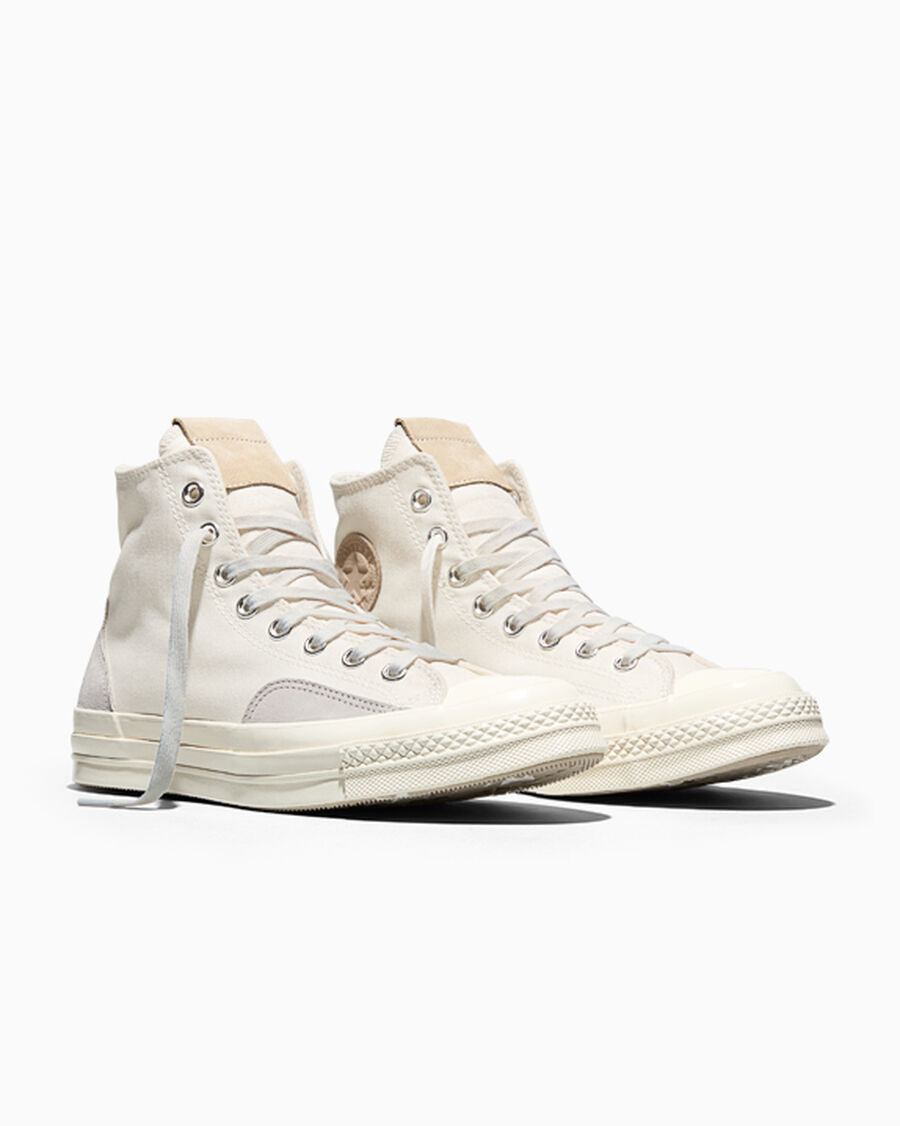 Canvas And Suede High-Top Sneaker - Vintage White/Egret/Papyrus Brown
