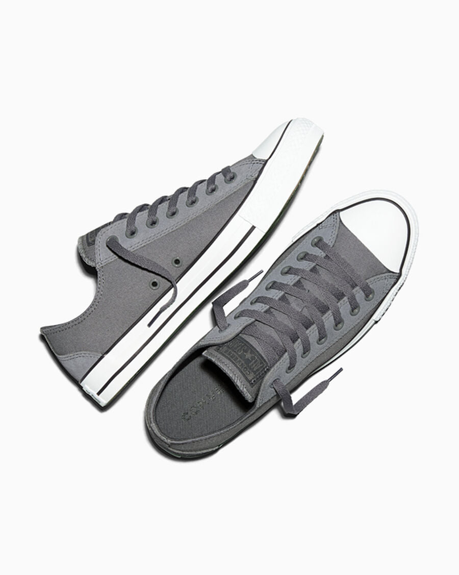 Canvas and Suede Low Top Sneaker - Blue - Darker Grey/Dark Matter Grey/White