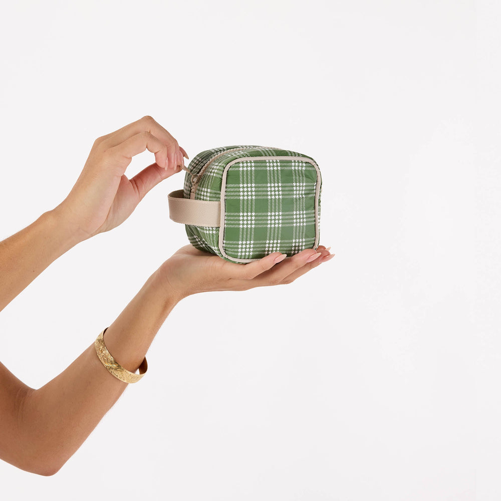 Small Splash-Resistant Cube Pouch - Check