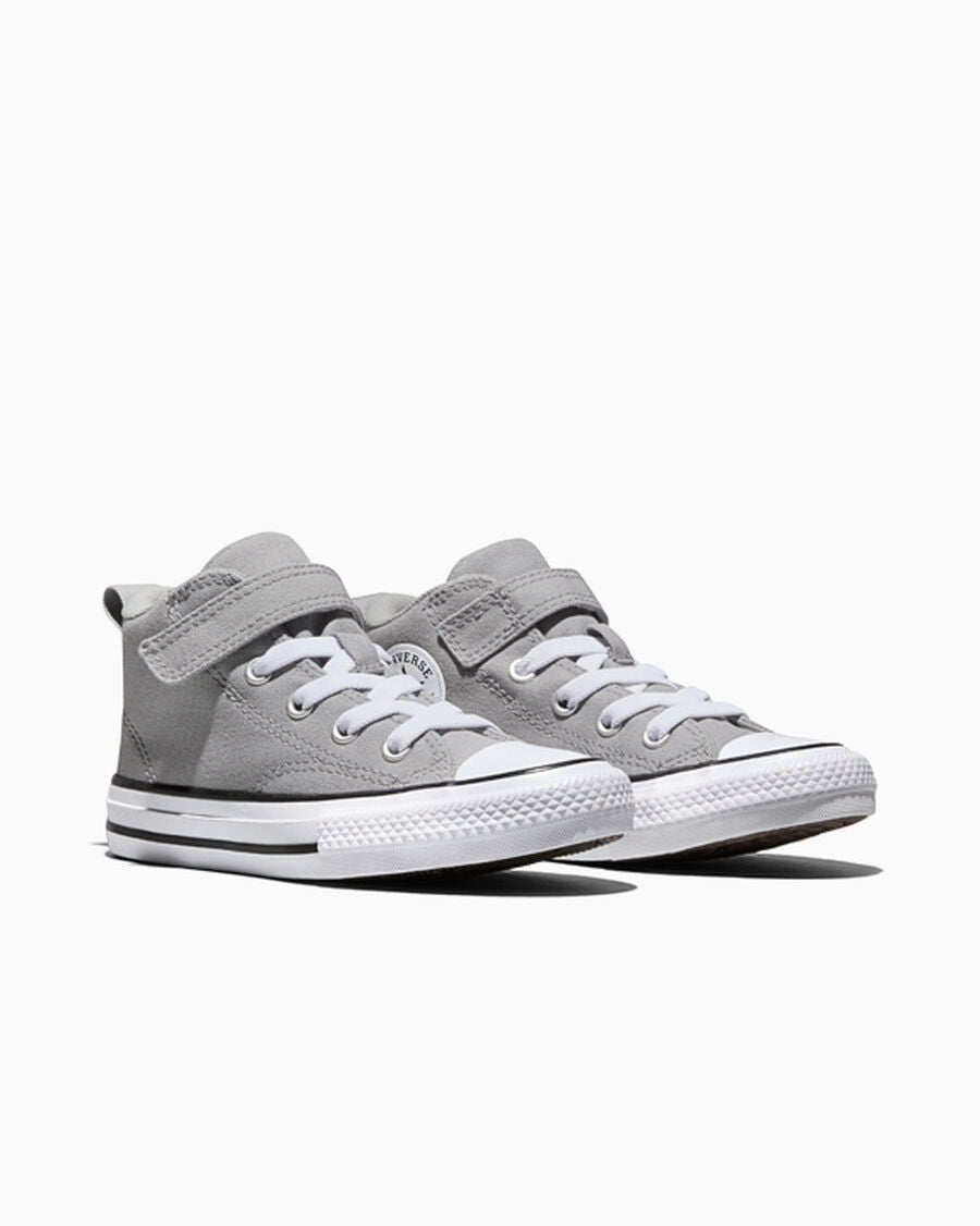 Canvas Easy-On Mid-Top Sneaker - Grey Area/White/Black