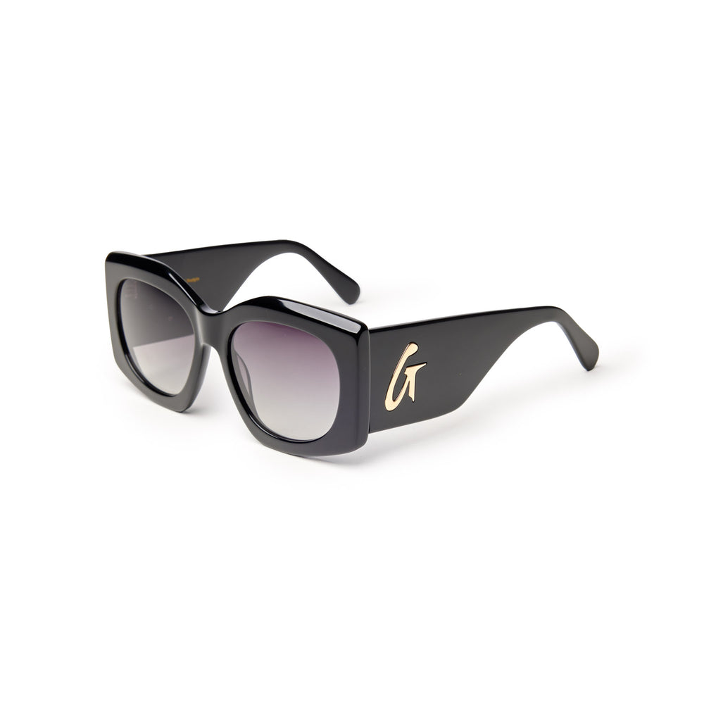 Oversized Butterfly Sunglasses - Black
