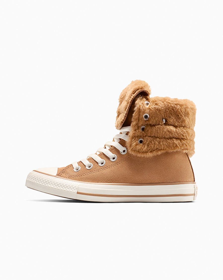 Women's Suede Fold-Over High-Top Boot