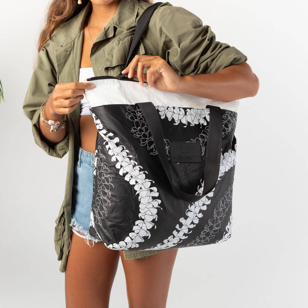Expandable Nylon Tote - Floral Print