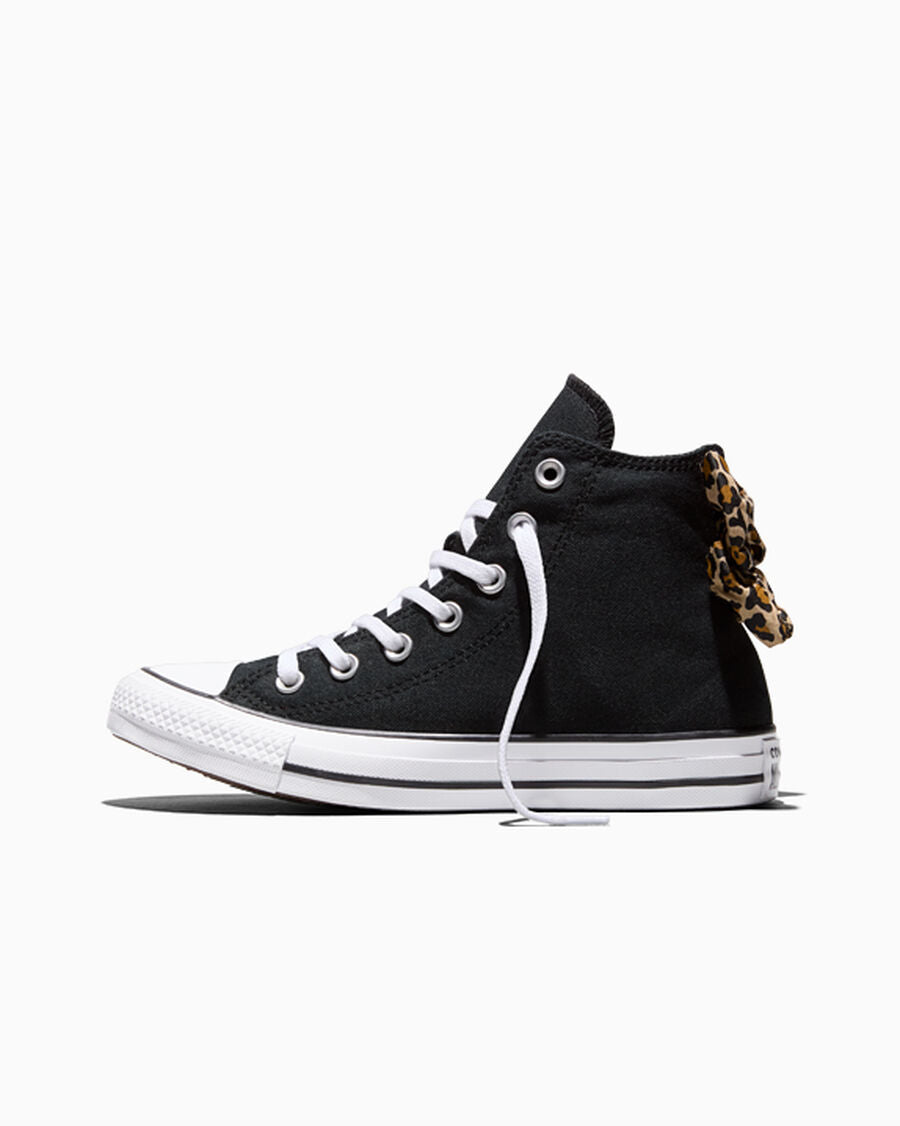 Leopard Print Bow High Top Sneaker