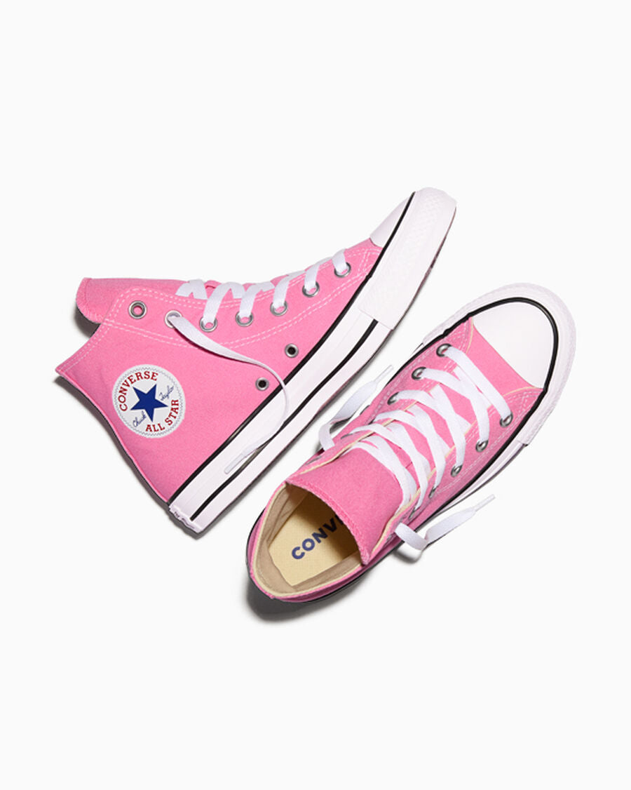 Canvas High-Top Sneaker - Multiple Colors - Pink