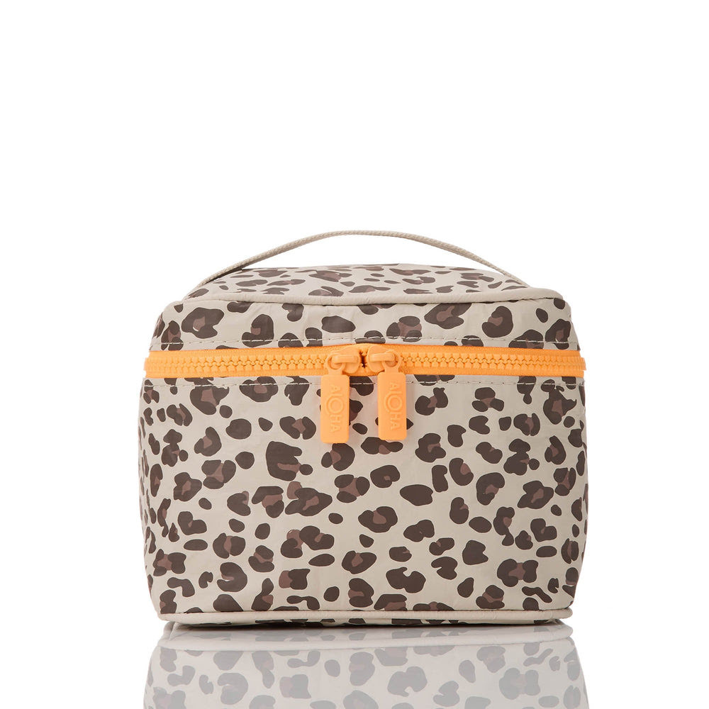 Handled Toiletry Kit - Leopard Print