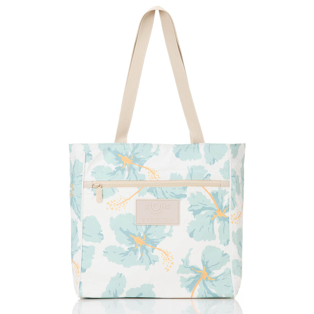 Structured Splash-Resistant Tote - Floral
