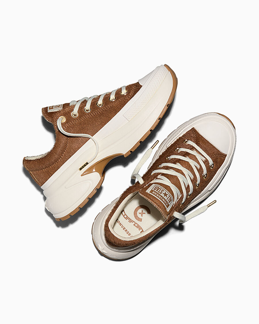 Pony Hair Platform Low Top Sneaker - Incensed/Egret/Egret