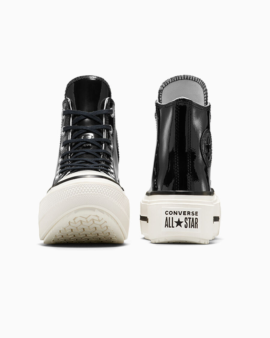 Unisex Patent Leather Platform High-Top