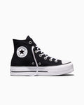 Canvas Platform High-Top Sneaker - Black/White/White