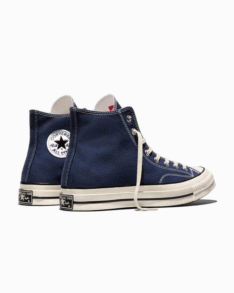 Heavyweight Canvas High Top Sneaker - Black - Obsidian Blue/Egret/Black