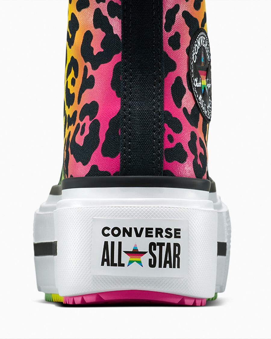 Unisex Printed Canvas Platform High-Top