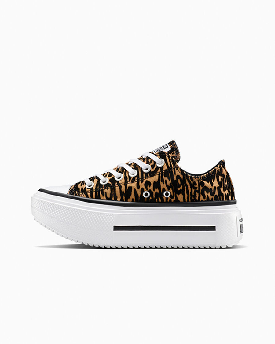 Canvas Platform Low Top Sneaker - Leopard