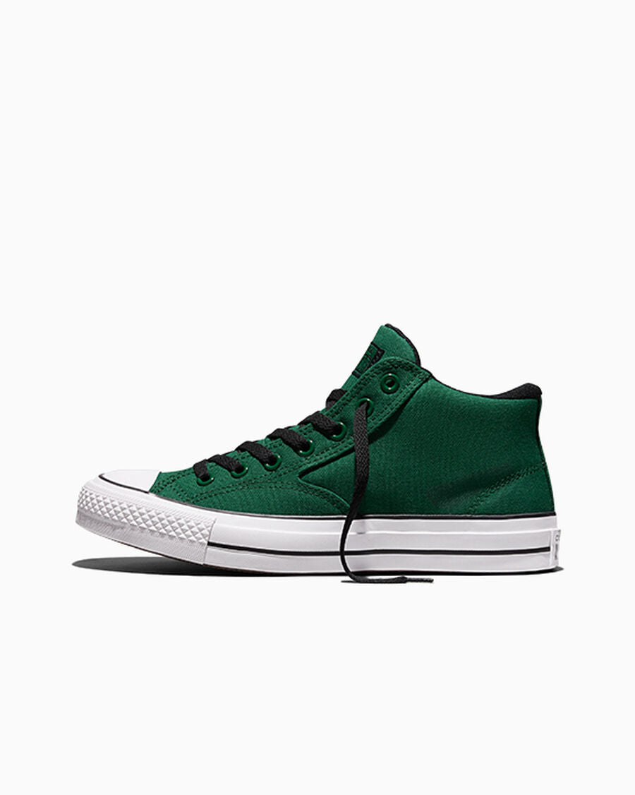 Canvas Mid-Top Sneaker - Creeping Forest/Black/White