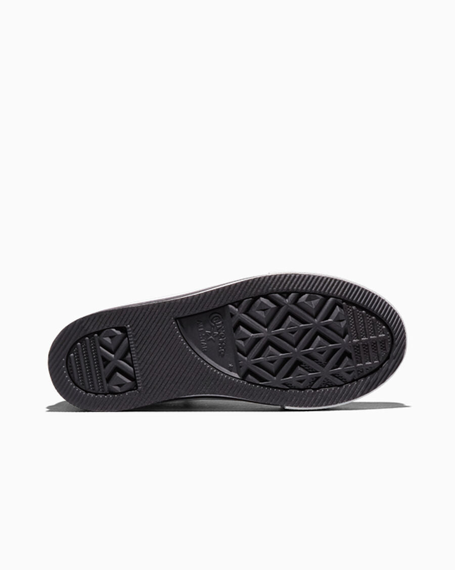 Kids Canvas Platform Low Top Sneaker - Black - Black/White/Black