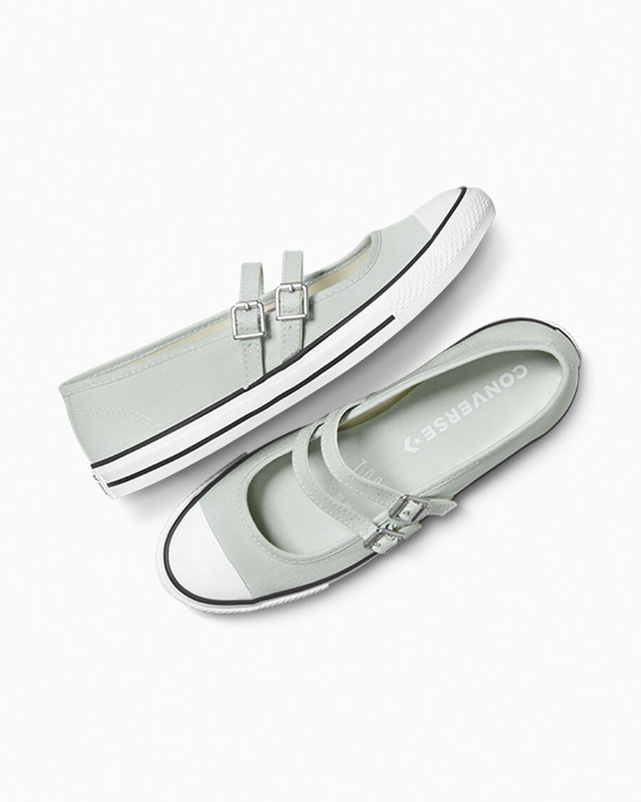 Canvas Mary Jane Low Top Shoe - White - Rainwashed Grey/White/Black