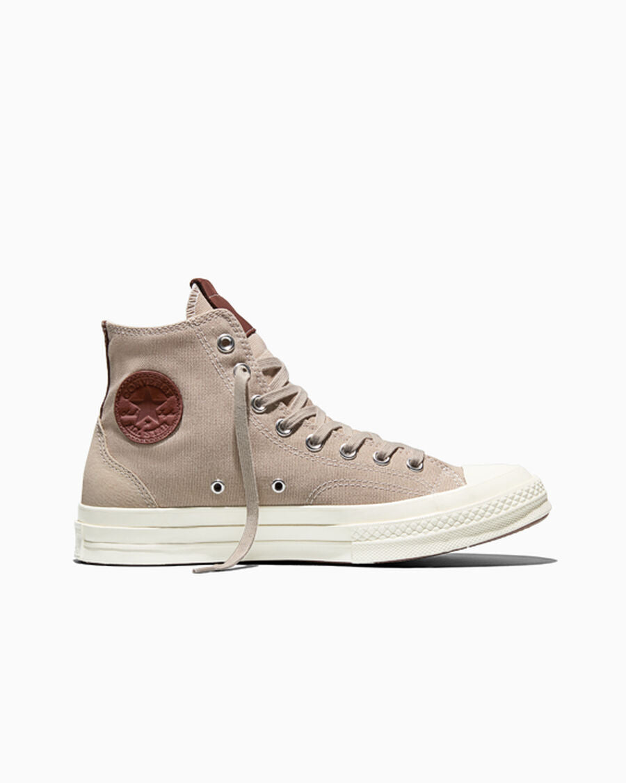 Canvas And Suede High-Top Sneaker - Papyrus Brown/Egret/Twilight Blush Brown