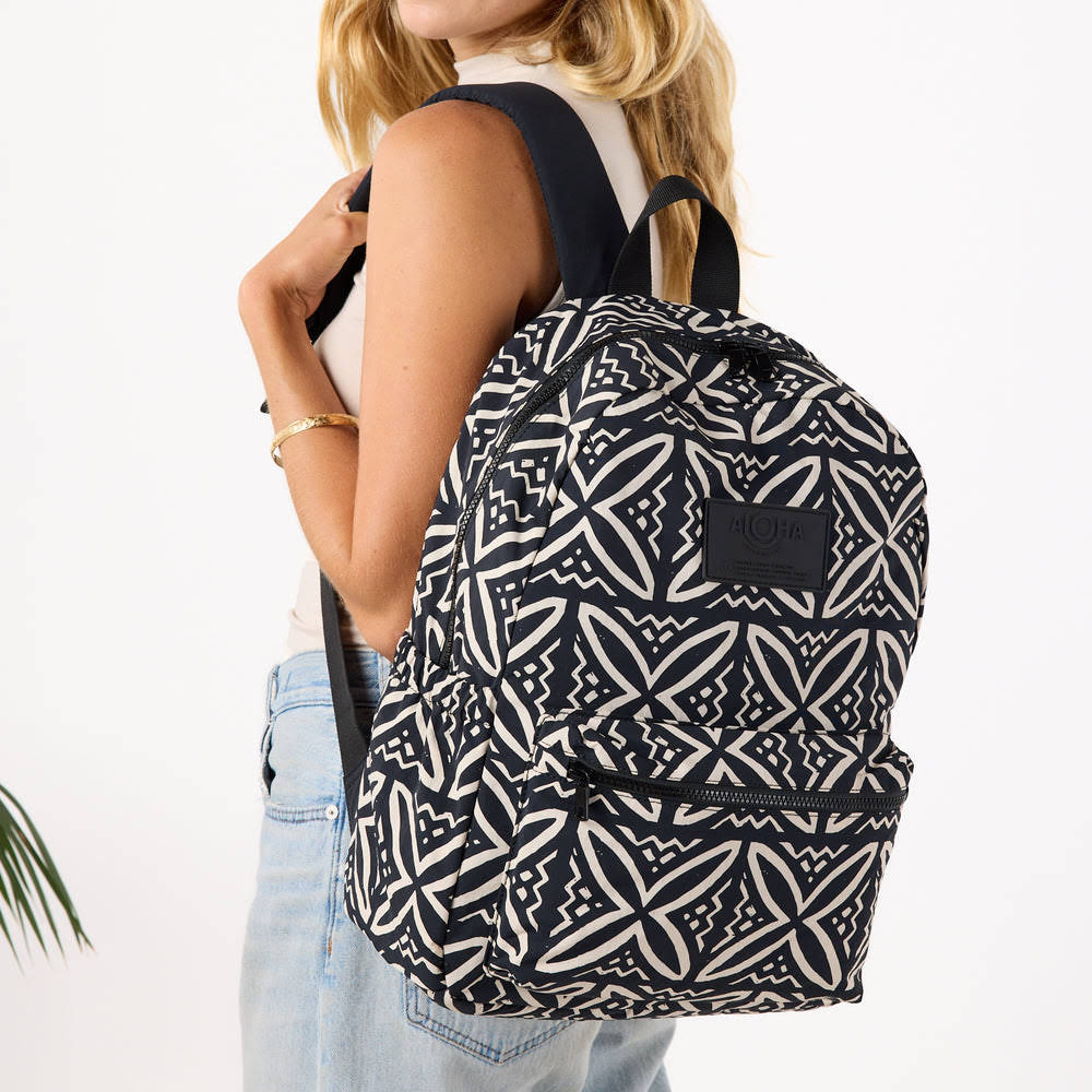 Ripstop Nylon Laptop Backpack - Abstract Print
