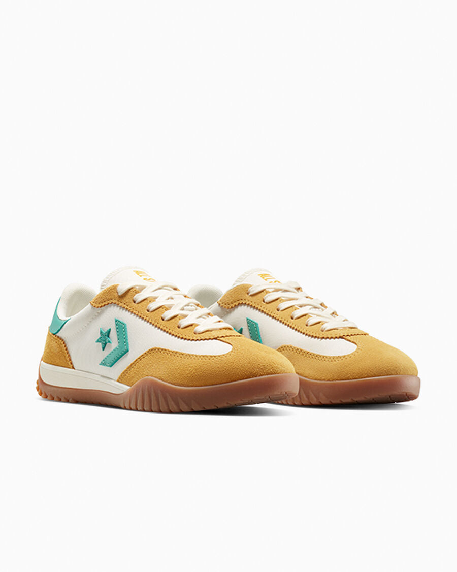 Unisex Nylon And Suede Low-Top Trainer - Sunny Angle Yellow/Egret/Archive Sea Green
