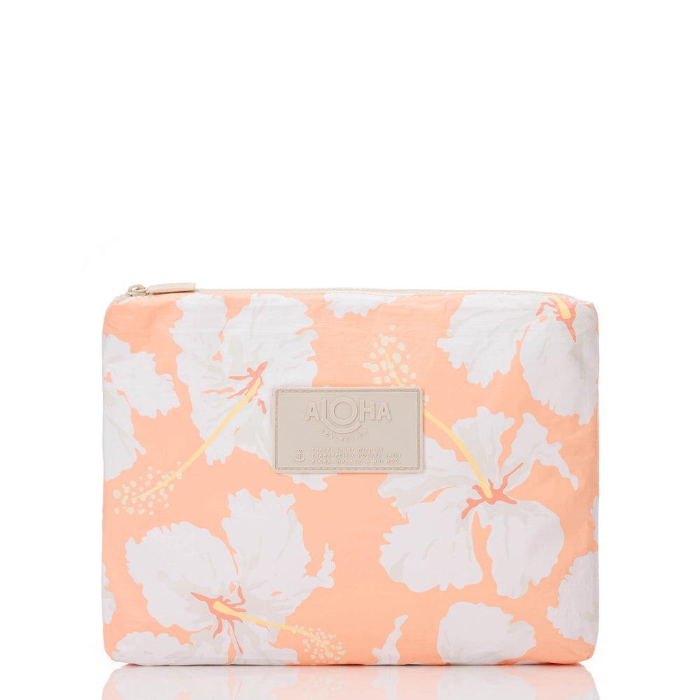 Medium Splash-Resistant Pouch - Hibiscus