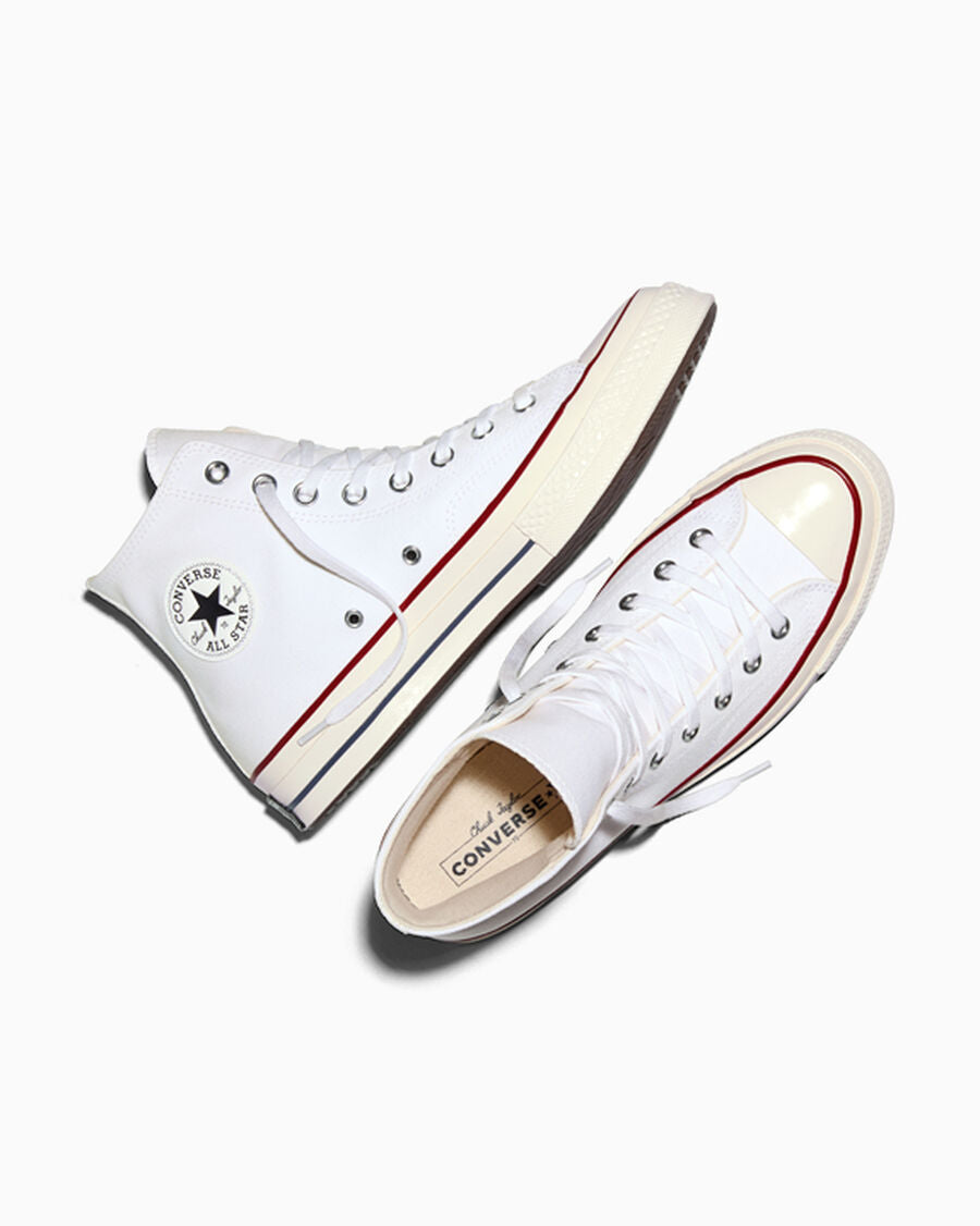 Heavyweight Canvas High Top Sneaker - Black - White/Garnet/Egret