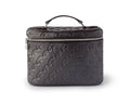 Large Vegan Leather Toiletry Bag - Black