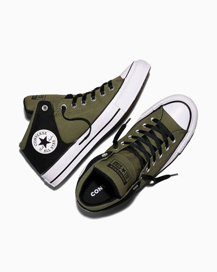 Colorblock Canvas Mid-Top Sneaker - Utility/Black/White