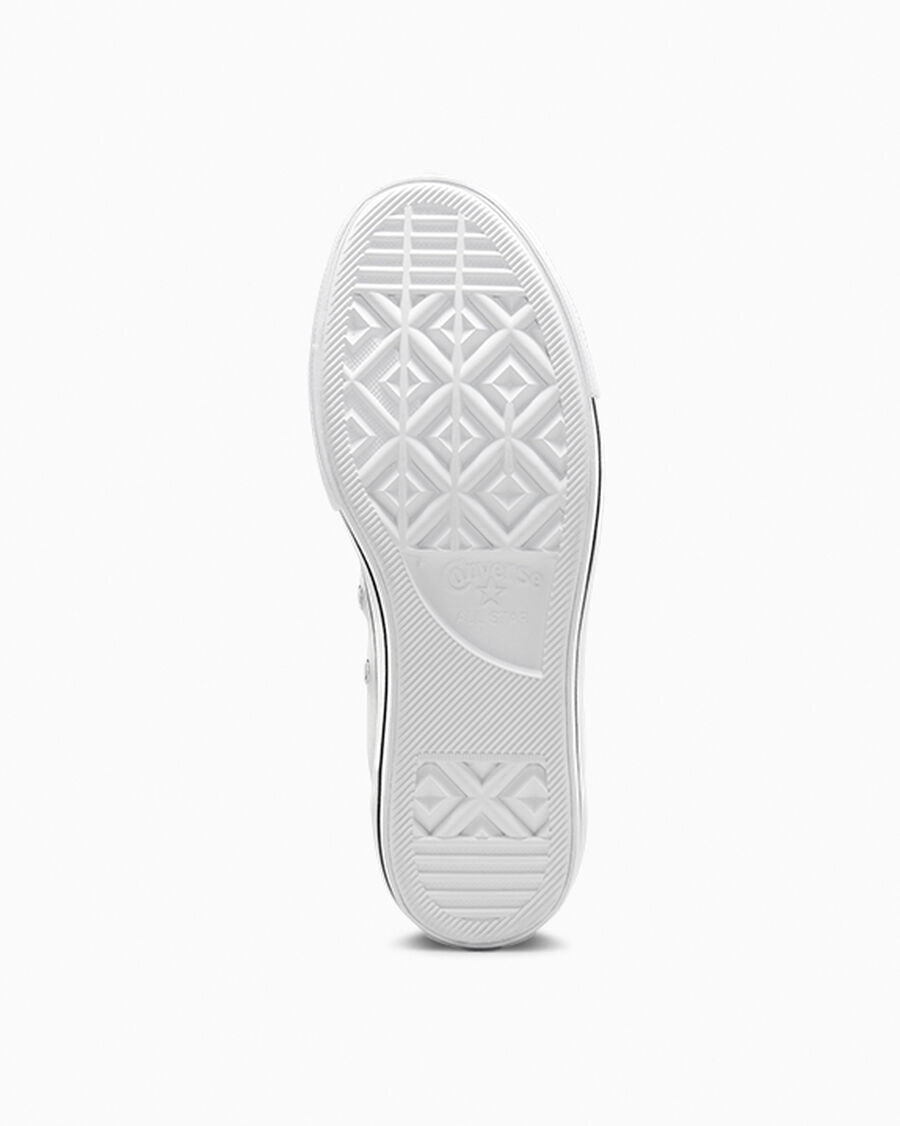 Leather Platform High Top Sneaker - Black - White/Black/White