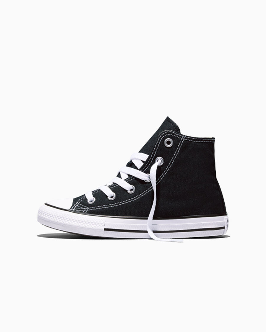 Kids Canvas High-Top Sneaker - Multiple Colors - Black