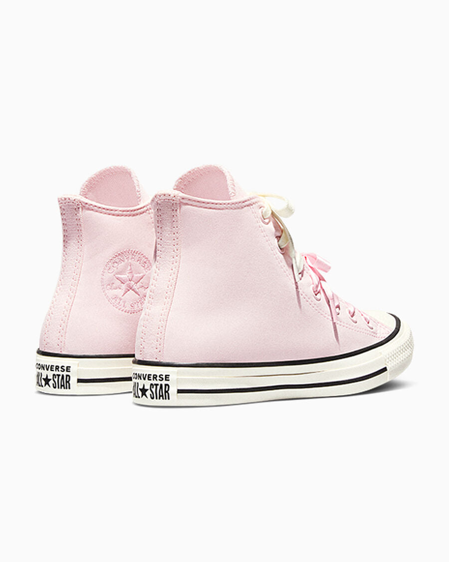 Women's Peached Canvas High Top Sneaker - Decade Pink/Egret/Black