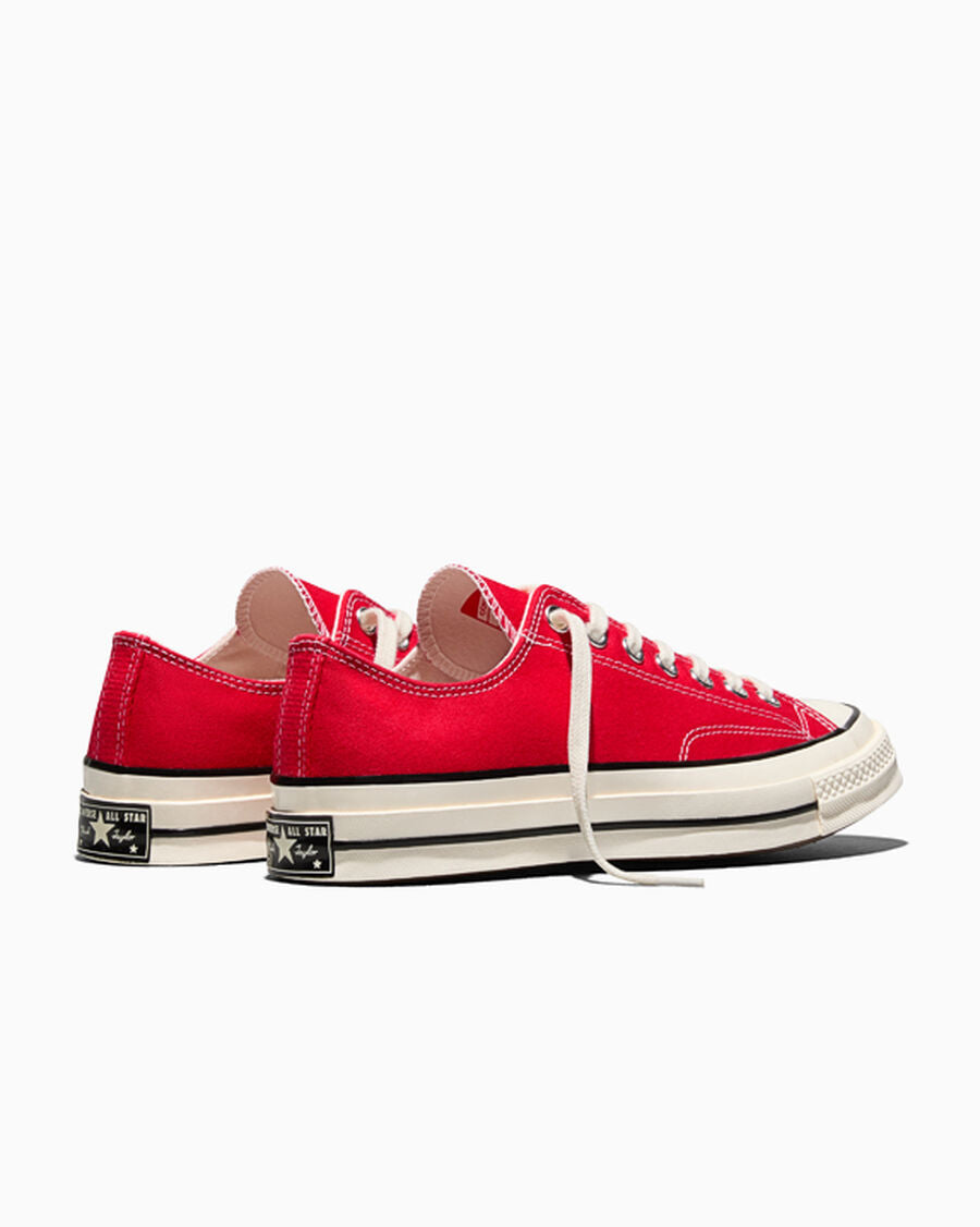 Heavyweight Canvas Low Top Sneaker - Black - Enamel Red/Egret/Black