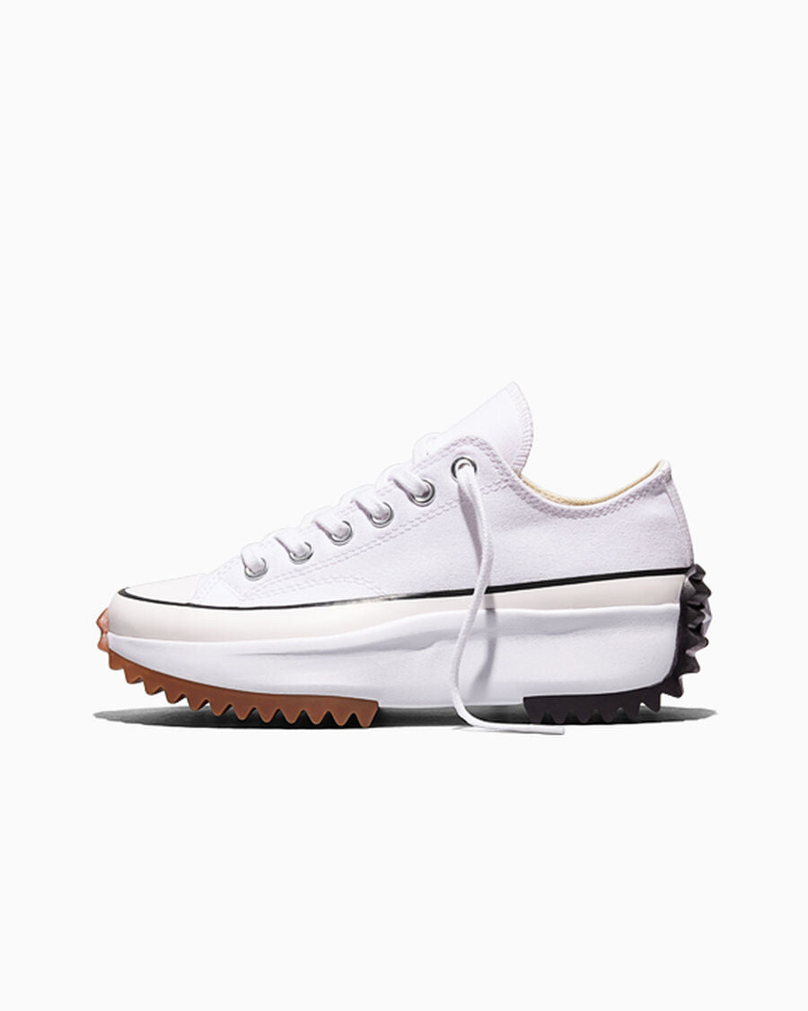 Canvas Platform Low Top Sneaker - Black - White/Black/Gum