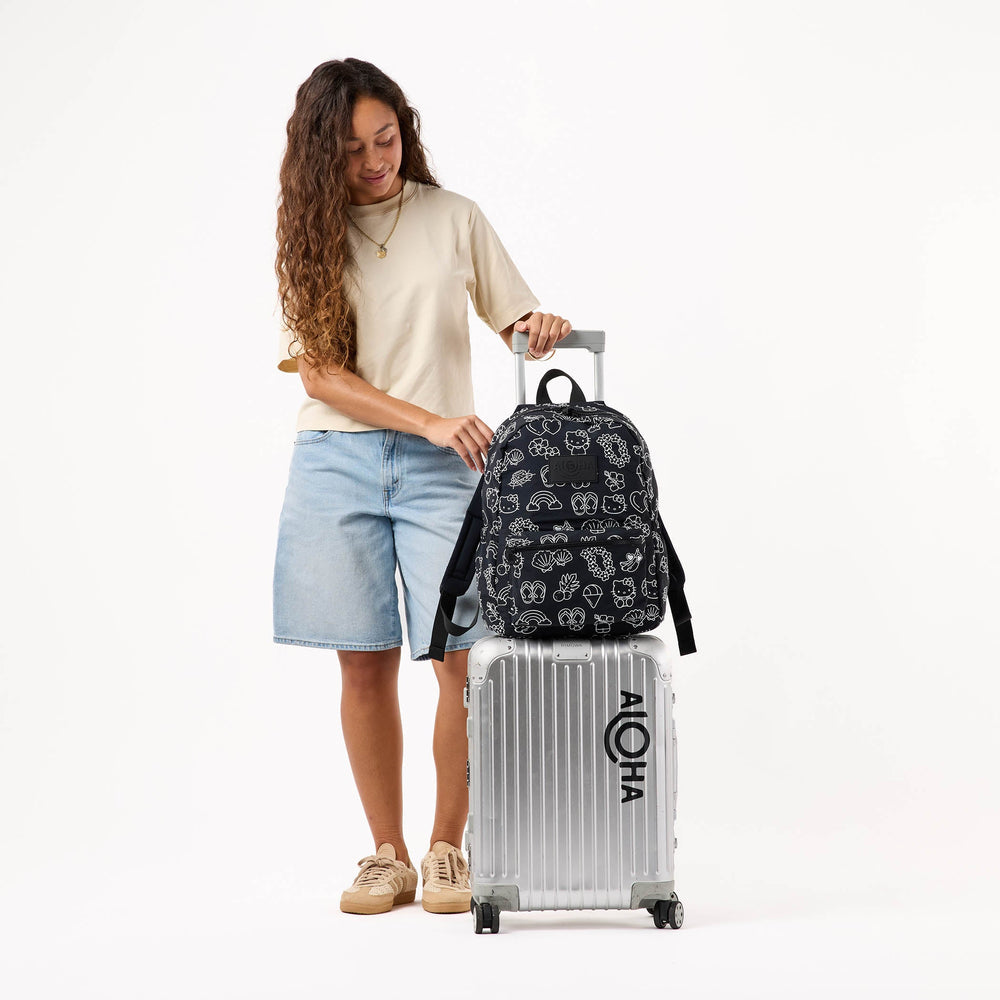 Water-Resistant Laptop Backpack - Tropical Print