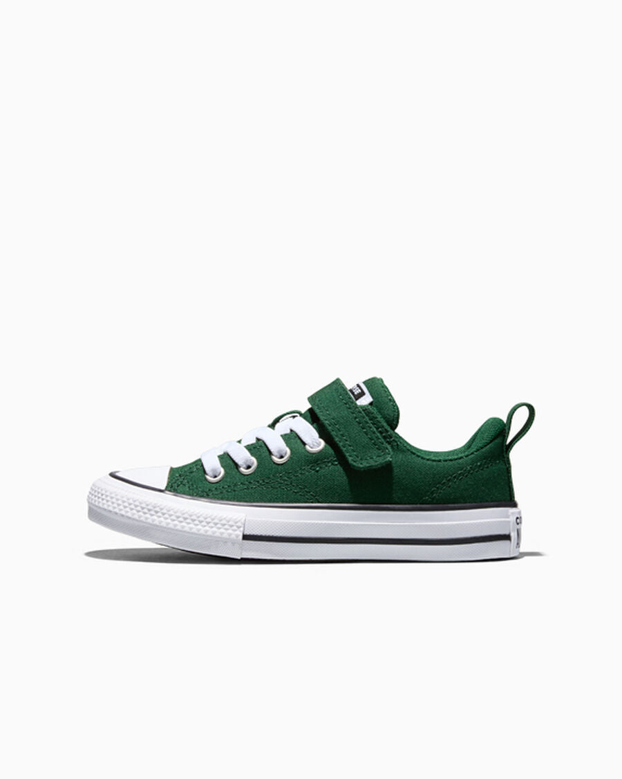 Kids' Canvas Strap Low Top Sneaker - Creeping Forest/White/Black