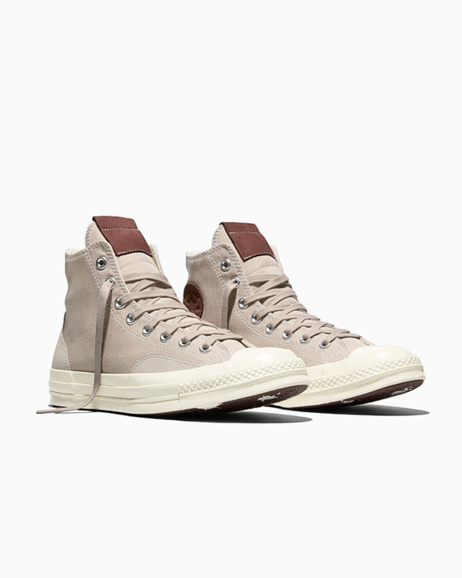 Canvas And Suede High-Top Sneaker - Papyrus Brown/Egret/Twilight Blush Brown