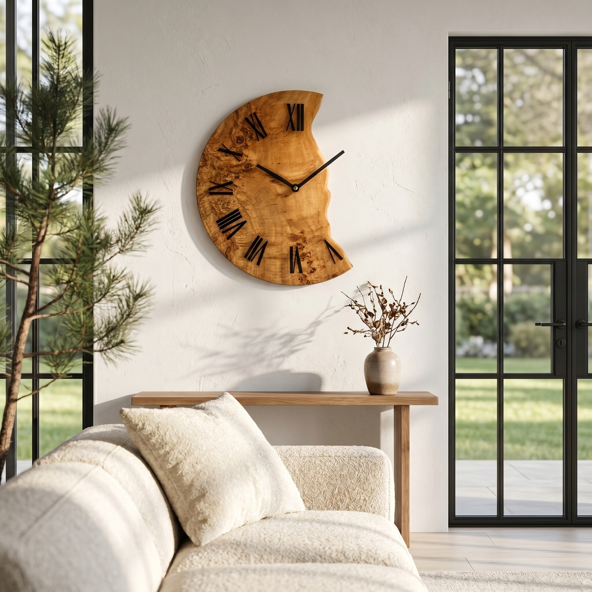 Organic Live Edge Clock for Home Decor - view 6