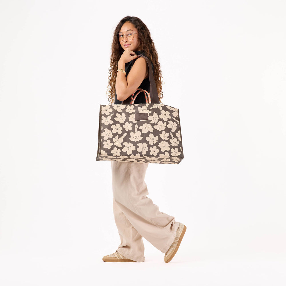 Waterproof PVC Carryall Tote - Floral