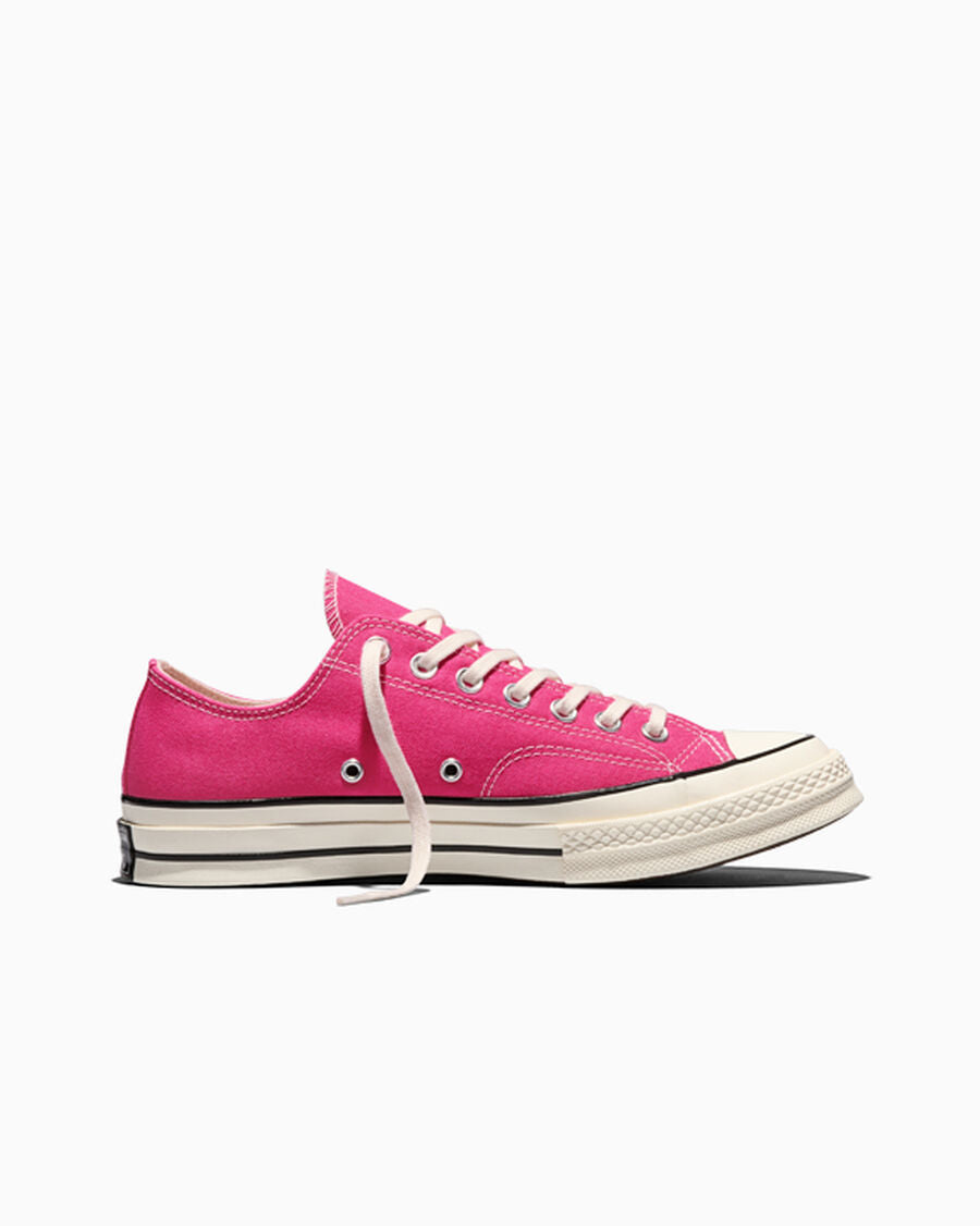 Heavyweight Canvas Low Top Sneaker - Black - Rough Raspberry/Egret/Black