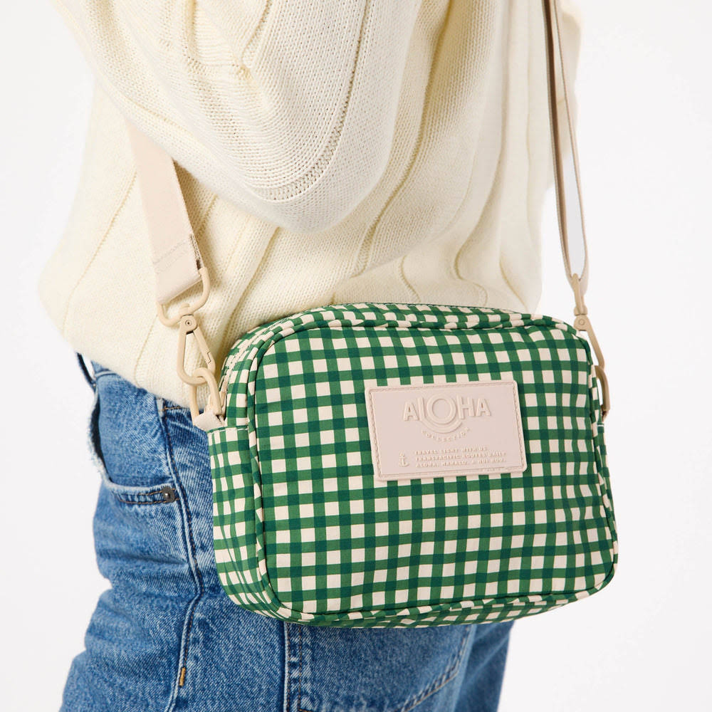 Ripstop Nylon Crossbody Bag - Plaid