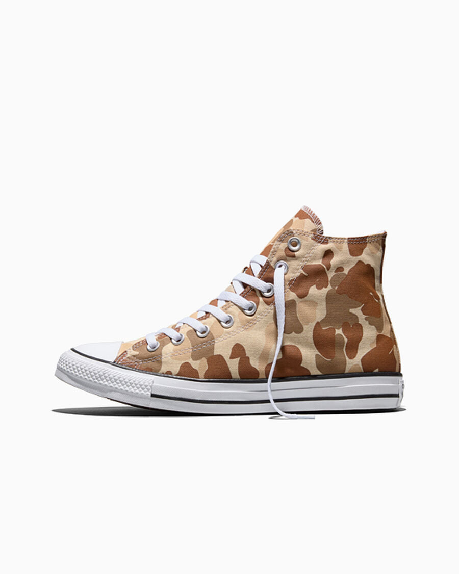 Camo Canvas High Top Sneaker - Miso Glaze/Warm Quarry