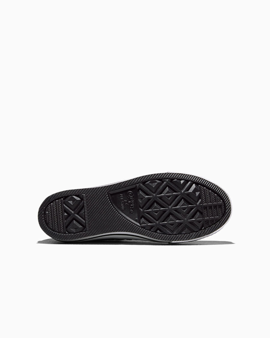 Kids Canvas Platform Low Top Sneaker - Black - Black/White/Black