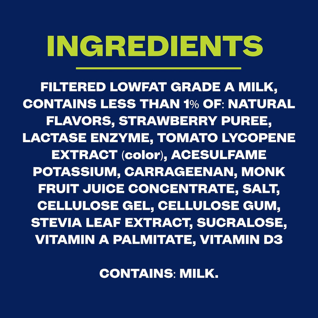 Strawberry High-Protein Milk Shake, 14 oz, 12 Pack
