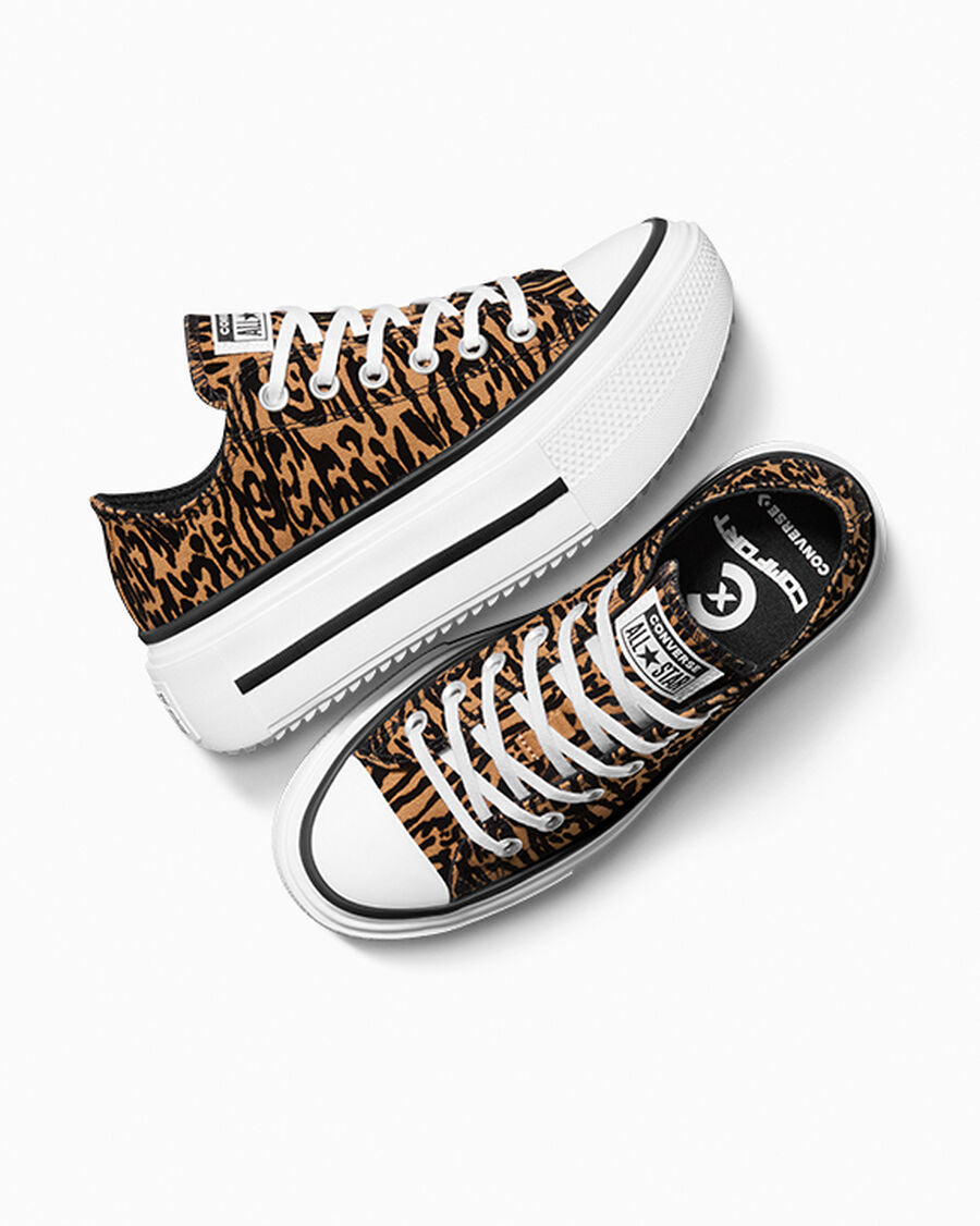Canvas Platform Low Top Sneaker - Leopard